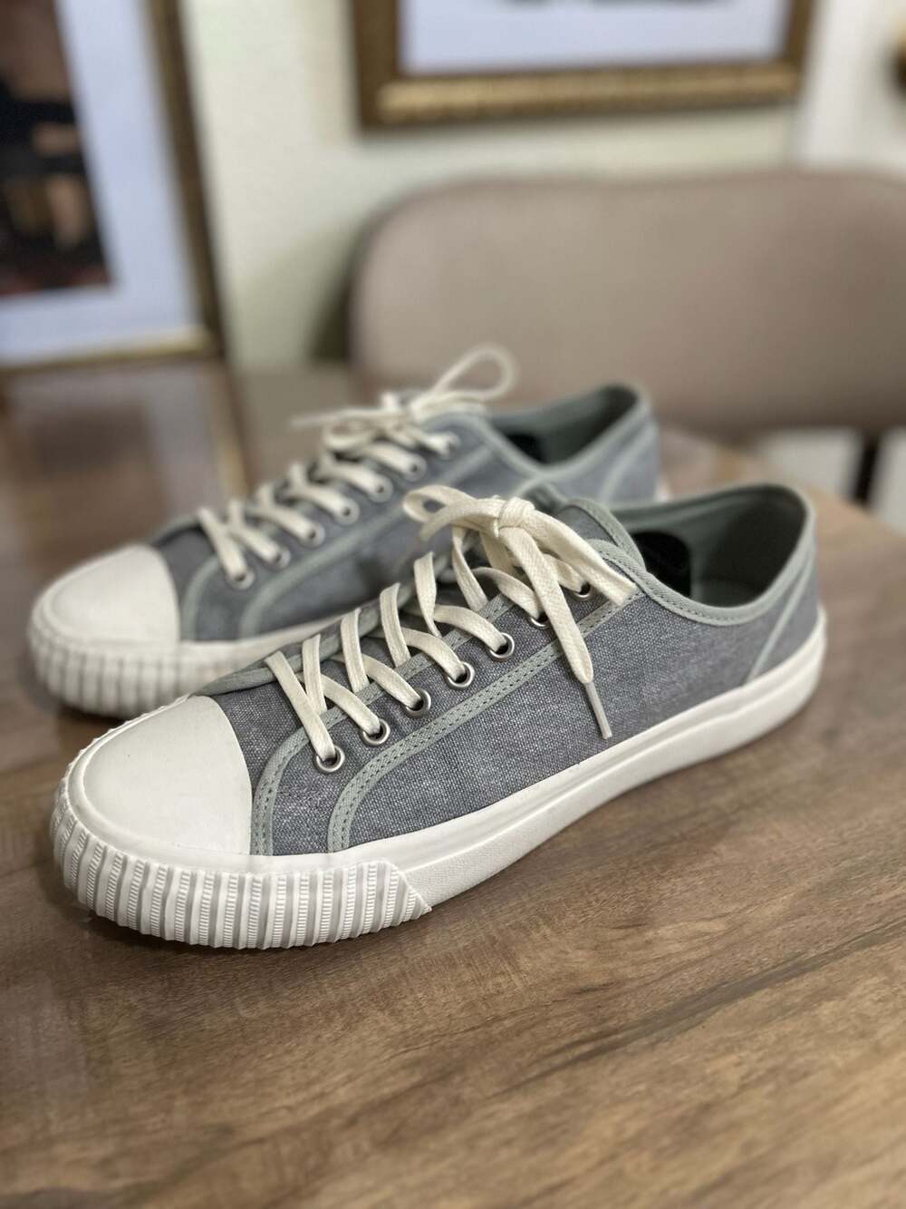 PF Flyers Center Lo Canvas Sneakers Grey Men's 10.5